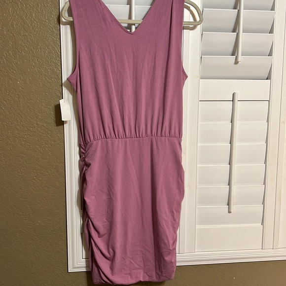 Nine West Women’s Dress Sleeveless V-Neck Midi Size Large Med Purple Color - Picture 6 of 7